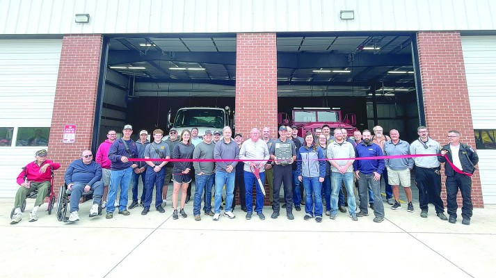 Members of the Cheney Fire Department were joined by past members, Cheney city officials and staff members, and Sedgwick County EMS personnel for a ribbon cutting on Saturday. The City of Cheney recently completed the five-bay