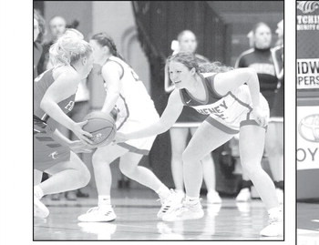 Peyton McCormick guards a Eureka Tornado player during Wednesday Cheney victory.