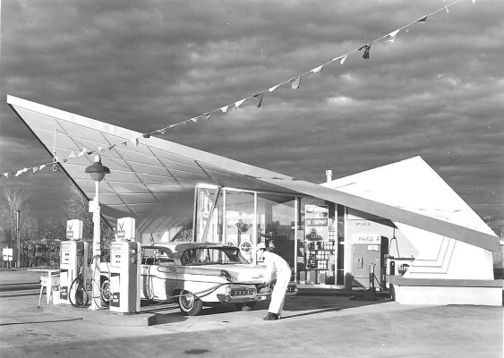 A teenage Don Davidson is seen in action at the Vickers station in Haysville. Davidson started working there while still in high school, and stayed for a few years after graduation. Contributed photo