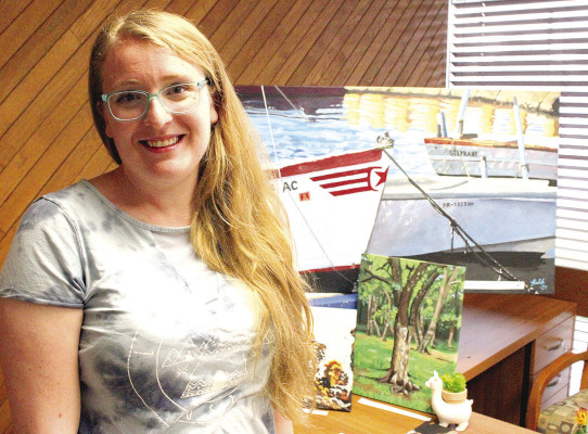 Shaleh Ake was a featured artist last week. This was her first art show in 10 years. Travis Mouints/TSnews