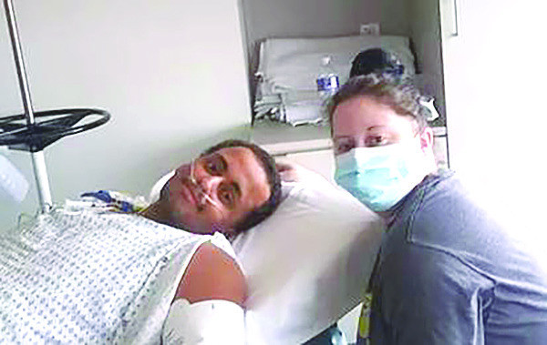 Marques Coursey of Conway Springs, pictured with his mother Kristina Ballard, is at the KU Medical Center in Kansas City waiting for a much-needed heart transplant. Contributed photo