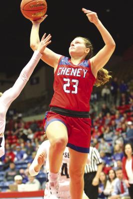 Reagan Ayres drives to the basket during the Cardinals’ Friday basketball game against Phillipsburg. The Cardinals came back from a 17-5 deficit to give the Panthers their first loss of the year.
