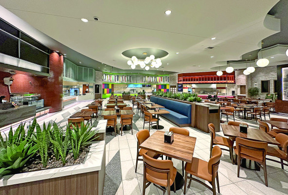The new Star Market Food Hall opens this month at Kansas Star Casino. With 140 seats, it will feature four different food concepts. Contributed photo