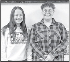 Haylee Osner, left, and Mya Devine Scott