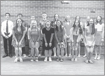 Eleven students at Conway Springs High School were recently inducted into the National Honor Society. The students were Joseph Beck, Jase Downey, Macie Hartman, Bethany Hollis, Morgan Koester, Sadie Koester, Hayley Pauly, Aliette Potts, Isaiah Rivera, Erica Zoglmann and Sydney Zoglmann. National Honor Society recognizes outstanding students and encourages service and leadership. Contributed photo