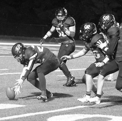Pete McGregor scoops up a Phillipsburg fumble. He returned it for a touchdown to give the Garden Plain Owls a 14-0 first-half lead. The Owls will host a 2A playoff game this Friday against Beloit. Stephanie McKennon/TSnews