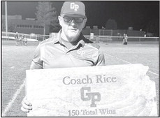 Garden Plain head football coach Todd Rice reached 150 career victories with Friday’s win. Contributed photo