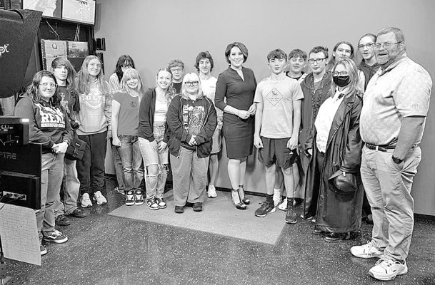 Campus High School students recently spent time with KSN Channel 3 chief meteorologist Lisa Teachman, who is a CHS alumnus. Contributed photo