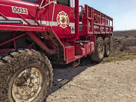 Crews battle wheat field fire