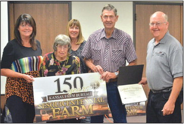 The Don Clewell family received an award for having their farm in the same family for 150 years. Paul Rhodes/TSnews