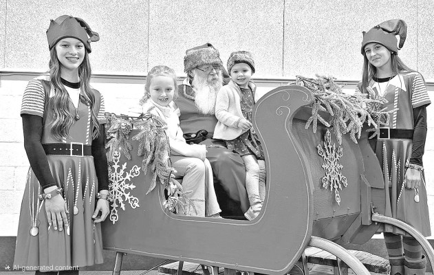 The Christmas season got underway in Garden Plain on Saturday, despite cold and windy weather. Santa Claus made an appearance for photos and to hear children’s wish lists for Christmas Day. City of Garden Plain/Contributed photo