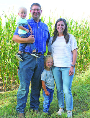 Joseph and Theresa Neville and their family have been named as one of Kansas Farm Bureau’s Farm Family of the Year honorees. They farm north of Goddard. Contributed photo