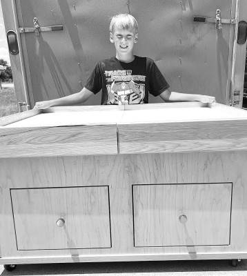 James Allen built this LEGO table, which won a best-in-show award at the Kansas State Fair. Allen is a member of Ninnescah Valley 4-H Club in Clearwater and attends Goddard Middle School. Contributed photo