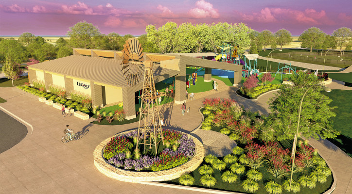 The City of Goddard released this rendering of its new north side park, which will be named Legacy Bank Park. The park is located at the corner of 183rd Street West and Maple. Contributed photo