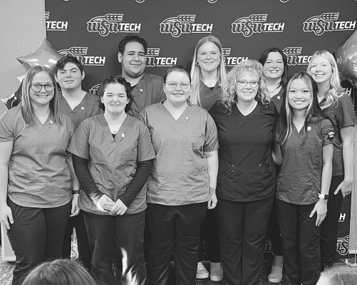 Several Campus High School students recently were pinned as Certified Nurses Aides. The program is available to Campus students through WSU Tech. Contributed photo