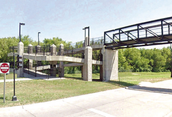 A concept graphic shows an example of the kind of pedestrian footbridge that could be built over U.S. Highway 54 (Kellogg) if Goddard wins a federal grant that would pay for its construction. Contributed image/City of Goddard