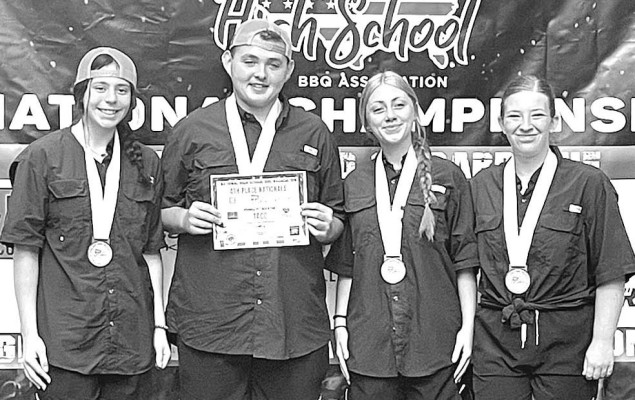 The Campus High School barbecue team, Notorious P.I.G., placed fourth in tacos and eighth in chicken at last week’s National High School BBQ Association Championship. Contributed photo