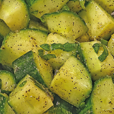 Cucumber and basil salad is a great way to use fresh summer vegetables in a healthy and flavorful dish that is easy to make and doesn’t have a lot of leftovers to deal with.