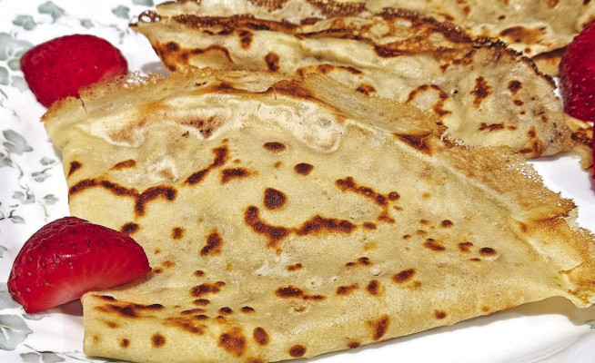 Crepes are actually super easy to make at home and don’t take any specialized equipment or skills, just a little speed and a hot skillet.