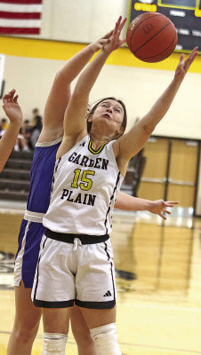 Madison Glazier pulls down a rebound during Garden Plain’s homecoming win last Friday. Stephanie McKennon/TSnews