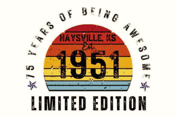 Karyn Bell-Simon designed this logo for the 75th anniversary of Haysville’s incorporation as a city. Contributed image
