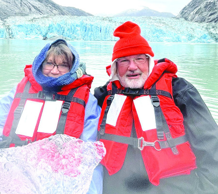 Michael and Jerri Clagg of Haysville took part in some expeditionary work while on an Alaskan cruise earlier this year. The trip was a celebration of their retirements. Contributed photo