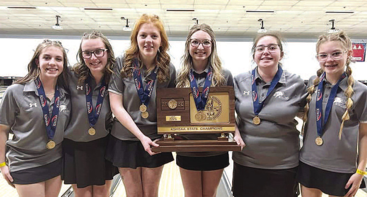 The Campus Colts girls bowlers are once again Class 6A State champions. They won their seventh State title last week, and have not finished lower than second at State in the past decade. Contributed photo