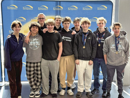 The Campus Colts competed at the Class 6A State swimming and diving meet last week. Highlights included Kenton Holmes turning in the best State diving performance in school history, and a relay team twice breaking the school record. Contributed photo