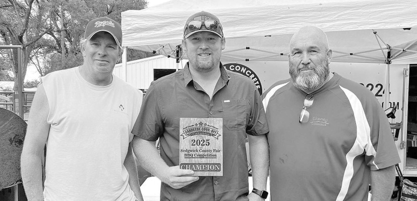 The Tom Northcutt Memorial BBQ Contest took place during the Sedgwick County Fair. The first place winner and people’s choice winner was SixKiller BBQ, pictured above. Second place went to Kick Ass BBQ, and Natty Daddy BBQ placed third. Contributed photo