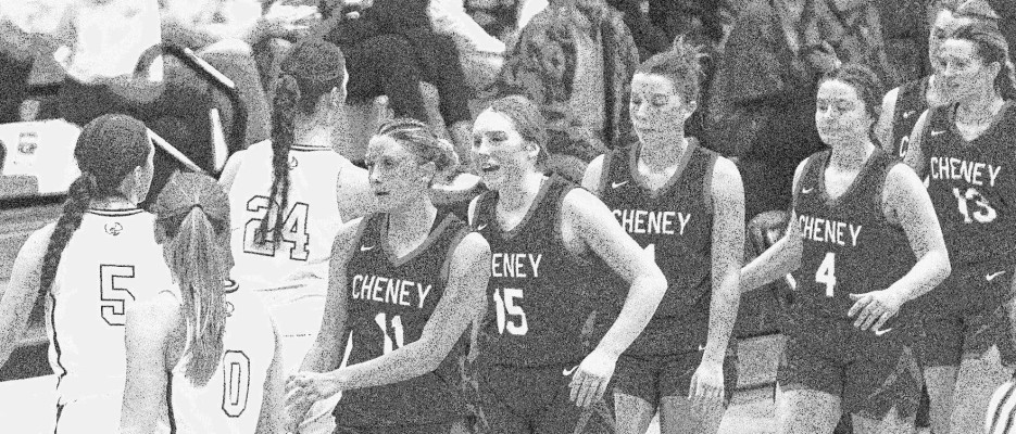 Players from the Cheney Cardinals girls basketball team shake hands with members of the Garden Plain Owls last Friday. Cheney will be moving to the Central Kansas League, which could mean fewer games against rivals like Garden Plain and Conway Springs. Travis Mounts/TSnews