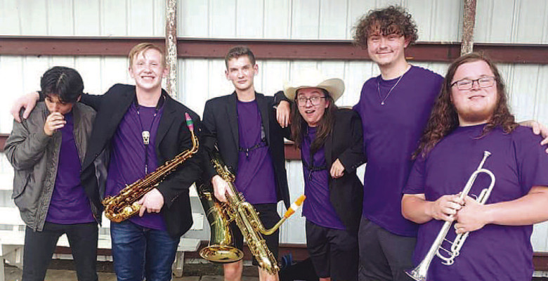 The members of BrassKnot starting from left, Bryce Logan, Henry Millar, Evan Shaw, Coen Wong, Gage Schlageck and Sam Leopold. Contributed photo