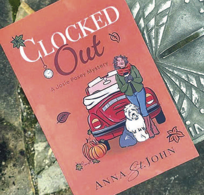 “Clock Out” is the newest book by Anna St. John, who also is known as Susan Armstrong. Contributed photo