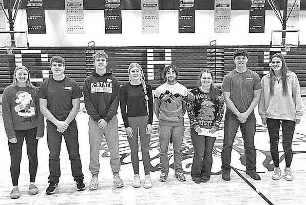 This year's Mr. and Miss CHS candidates are, from left, Trista Welty, Landon Schill, Jared Whitney, Madison Clevenger, Phenmore Canup, Kaylee Long, Borgan Ede and Justine Berlin. The crowning will be on Tuesday after the varsity basketball games. Contributed photo