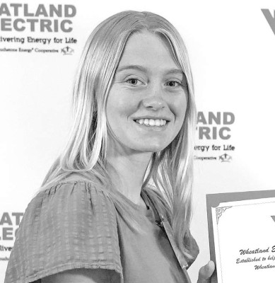 Abigail Paxson, left, and Joseph Beck, right, have been named as scholarship winners by Wheatland Electric Cooperative. Contributed photos
