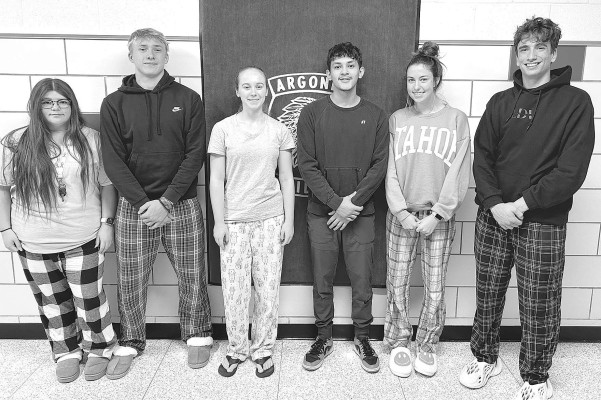 The Argonia High School homecoming queen and king candidates are, from left, Faith Rush, Dalton Morrison, Maya Jones, Elvis Gregg, Heidi McCurley and Filippo Leonardi. Contributed photo