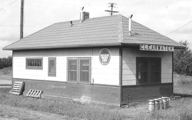 Pictured is the former Missouri-Pacific depot in Clearwater. Monday's meeting of the Sumner County Historical &amp; Genealogical Society will focus on Kansas railroad depots. Contributed photo