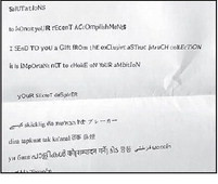 Kansas State Rep. Stephen Owens (R-Hesston) shared a copy of the letter that was sent to him from an anonymous sender. Roughly 100 letters with an unknown white powder were sent to state legislators and state officials. State Rep. Stephen Owens/Contributed photo