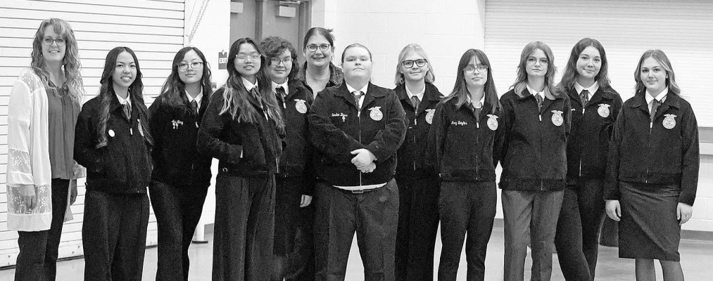 Members of the Wichita Southeast High School FFA program were in attendance at the Sedgwick County Conservation District annual meeting. They served as volunteers. Pictured at left is Cami McAndrew of Cheney, who is one of the sponsors of the club. She formerly worked for the Renwick School District. Stephanie McKennon/TSnews