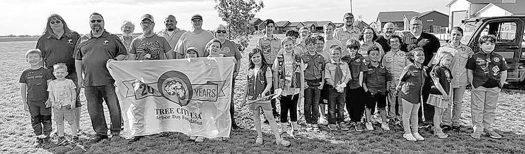 The City of Haysville Park Board hosted its annual Arbor Day tree planting on May 6, planting trees at Country Lakes Park. Local Boy Scouts and Girl Scouts joined Haysville elected officials and staffers to assist in the planting. Haysville has been a Tree City USA community for 25 years. Contributed photo