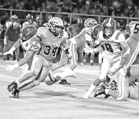 Garrison Wells finds an opening in Wellington’s defense during Clearwater’s home game last Friday. Stephanie McKennon/TSnews