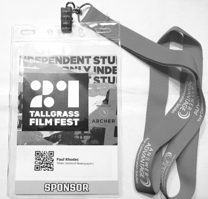 This Tallpass symbolizes Publisher Paul Rhodes' commitment to Wichita's annual Tallgrass Film Festival. Paul Rhodes/TSnews