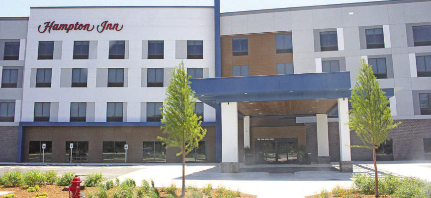 The Hampton Inn located in Goddard had a soft opening on July 6. The hotel connects to Genesis Health Club and Blast Off Bay indoor water park. Subscribers can see more photographs of the hotel in the online version of this story. Travis Mounts/TSnews