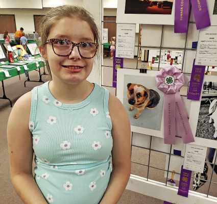 Allie Harlan won a purple ribbon at the Kansas State Fair for a photograph of her dog, Riley. She has been taking photos for five years in 4-H. Contributed photo
