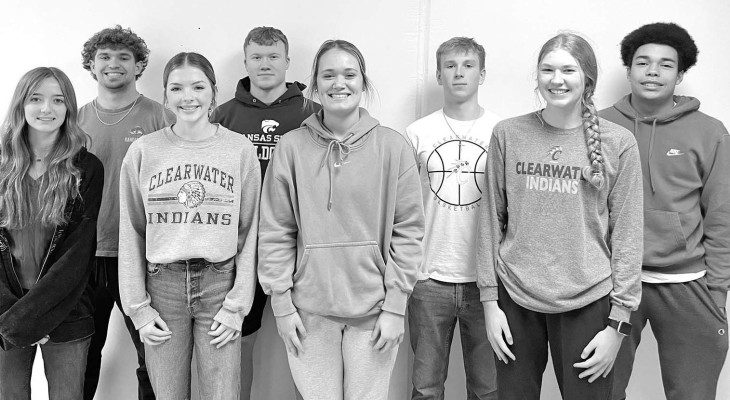 The Mr. and Miss CHS candidates are, from left, Alivia Hanes, Rocky Hennes, Harley Coen, Weston Burford, Elizabeth Tjaden, Zach Kirby, Allison Clevenger and Brayden Bergkamp. Contributed photo
