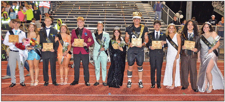 The Campus High School homecoming court poses following Friday night’s coronation in Haysville. The crowning took place at halftime of the Colts’ football game against Hutchinson. Dale Stelz/TSnews