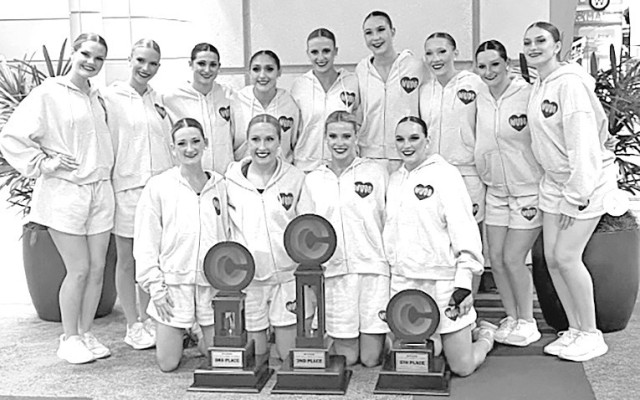 Kailey Hill of Goddard was part of the Washburn Dancing Blues team that performed well at the College Classic National Championship. Contributed photo