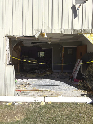 Crash shuts down business