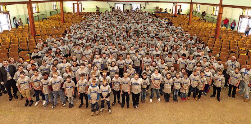 The “Real Men Sing” workshop included students from three Haysville public schools. Contributed photo