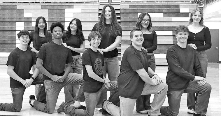 The Goddard High School homecoming king candidates are, front row from left, Brody Cole, D’Erv Manuel-Phillips, Ethan Simpson, Jaxson Strausberg and Elliott Walk. The queen candidates are, back from left, Nikki Phan, Maylia Silva, Maddyn Snyder, Hadlee Springob and Aurora Wollard. Contributed photo
