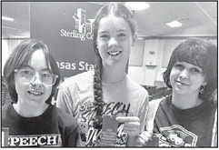 Clearwater High School students Kora Schultze, Emma Stevens, and Reese Mohr participated in the Kansas State Fair Debate and Forensics Showcases. Contributed photo